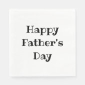 Happy Vatertag Party Schwarz-weiß Napkins Serviette (Vorderseite)