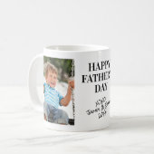 Happy Vatertag Personalisiertes Foto und Namen Kaffeetasse (Vorderseite Links)