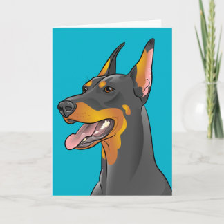 Happy Vatertag Pop Art Doberman Card Karte
