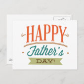 Happy Vatertag Postkarte (Vorne/Hinten)