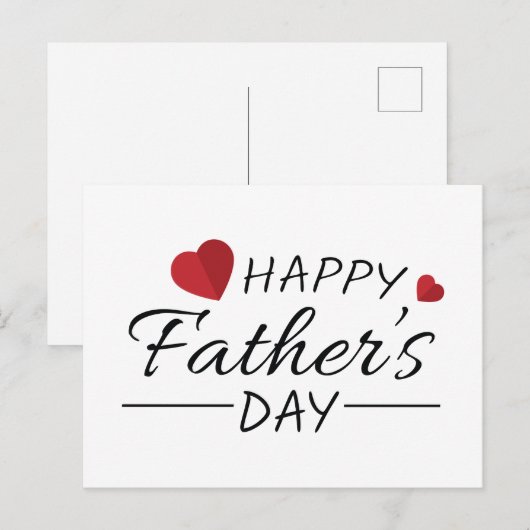 Happy Vatertag Postkarte (Vorne/Hinten)