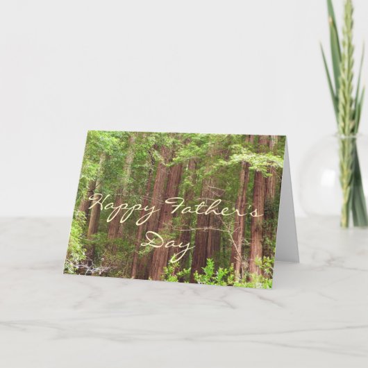 Happy Vatertag Redwood Trees Card Karte (Vorderseite)