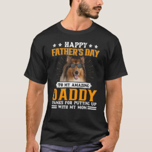 Happy Vatertag Rough Collie Hund Vater für Männer T-Shirt