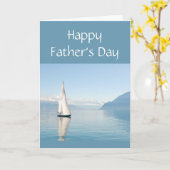 Happy Vatertag Sailor Segelboot Karte (Gelbe Blume)