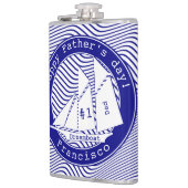 Happy Vatertag Schooner über die Marine Waves Flachmann (Links)