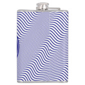 Happy Vatertag Schooner über die Marine Waves Flachmann (Rückseite)