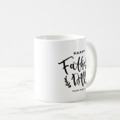 Happy Vatertag Schwarze Hand Briefing Custom Kaffeetasse (VorderseiteRechts)