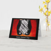 Happy Vatertag Schwarze Schuhe und Krawatte Karte (Gelbe Blume)
