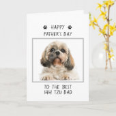 Happy Vatertag Shih Tzu Vater Foto Funny Karte (Gelbe Blume)