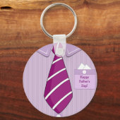 Happy Vatertag Shirt Krawatte Schlüsselkette Schlüsselanhänger (Vorderseite)