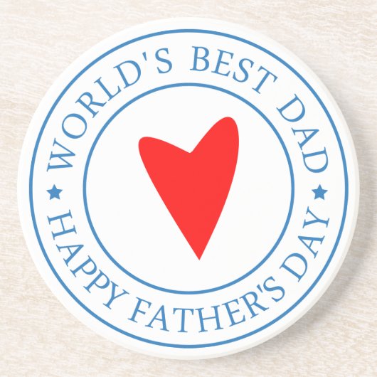 Happy Vatertag - Siegel Getränkeuntersetzer (Vorne)