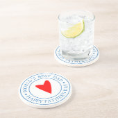 Happy Vatertag - Siegel Getränkeuntersetzer (Seite)