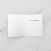 Happy Vatertag sportlich ein Foto grün Karte (Innenseite)