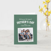 Happy Vatertag sportlich ein Foto grün Karte (Gelbe Blume)