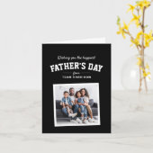 Happy Vatertag sportlich ein Foto Schwarz-weiß Karte (Gelbe Blume)