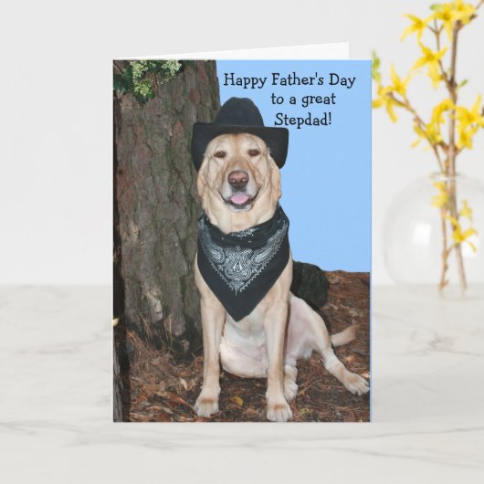 Happy Vatertag Stepdad Karte (Gelbe Blume)