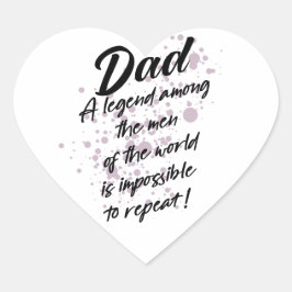 Happy Vatertag-Sticker Herz-Aufkleber