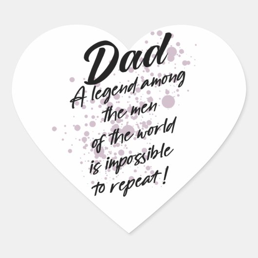 Happy Vatertag-Sticker Herz-Aufkleber (Vorderseite)