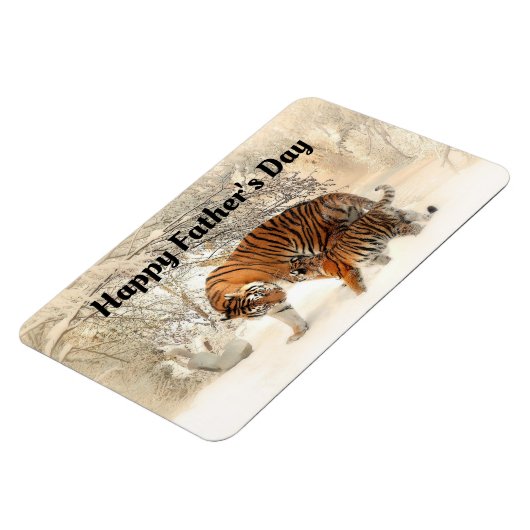 Happy Vatertag Tiger Magnet (Linke Seite)