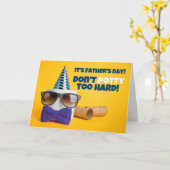 Happy Vatertag Toilettenpapier Potty Spaß Karte (Gelbe Blume)
