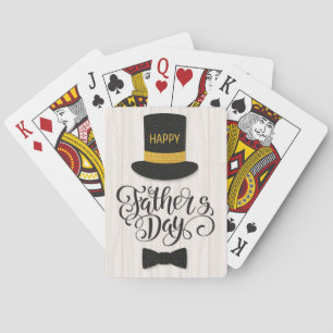 "Happy Vatertag" Top Hat Karten spielen Spielkarten