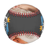 Happy Vatertag Typografie Dunkelgrau Baseball (Rückseite)