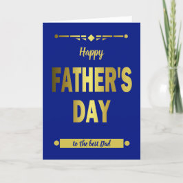 Happy Vatertag Typografie Gold Feiertagskarte