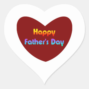 Happy Vatertag und Herz Herz-Aufkleber