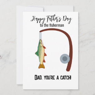 Happy Vatertag Vater du bist ein Fang Karte