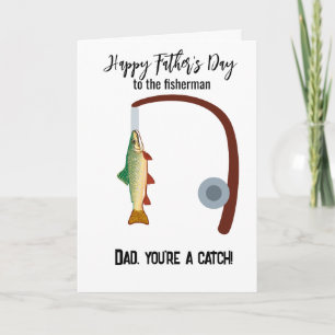 Happy Vatertag Vater du bist ein Fang Karte