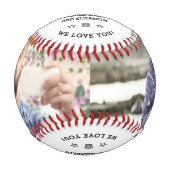 Happy Vatertag Vater Hero FotoCollage + Namen Baseball (Vorderseite)