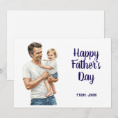Happy Vatertag Vater Holding Baby Feiertagskarte (Vorne/Hinten)