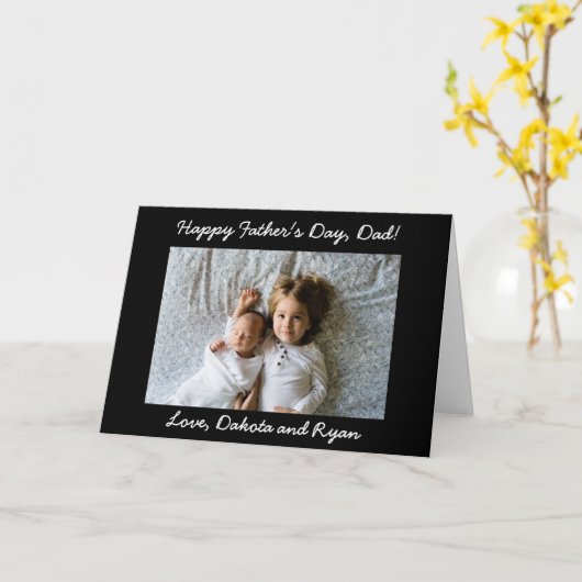 Happy Vatertag Vater Personalisierte Fotokarte Karte (Gelbe Blume)