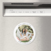Happy Vatertag Vater Rund Foto Einfaches Geschenk Magnet (In Situ (Geschirrspüler))