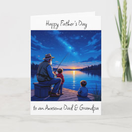 Happy Vatertag Vater und Opa Karte