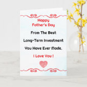 Happy Vatertag Vater, von der besten langfristigen Karte (Gelbe Blume)