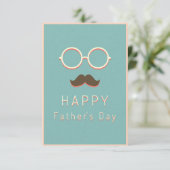 Happy Vatertag Vintages Minimalistisches Retro Karte (Stehend Vorderseite)
