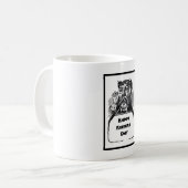Happy Vatertag Vintages Retro Zeichnend Kaffeetasse (Vorderseite Links)