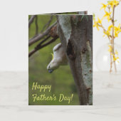 Happy Vatertag-Vogelkakadu Karte (Gelbe Blume)