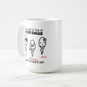 Happy Vatertag von deinen kleinen Hosen Kaffeetasse (Vorderseite Links)