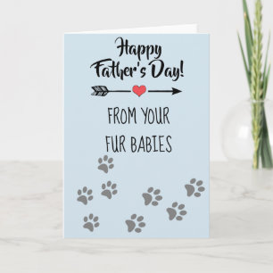 Happy Vatertag von Hunde Katze Pet Fur Babies Karte