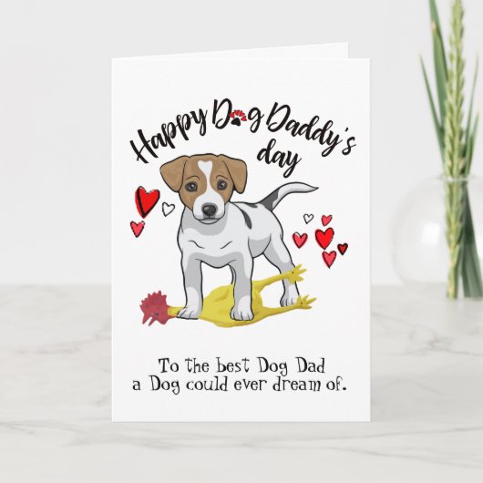 Happy Vatertag von Jack Russell Terrier Card Karte (Vorderseite)