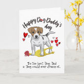 Happy Vatertag von Jack Russell Terrier Card Karte (Gelbe Blume)