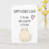 Happy Vatertag Von Katze Funny Niedlicher Spaß Karte (Gelbe Blume)