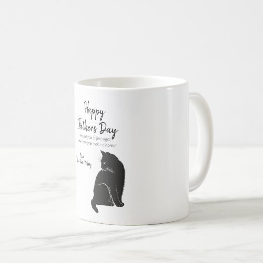 Happy Vatertag von Katze Kaffeetasse (VorderseiteRechts)