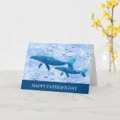 Happy Vatertag Wasserfarbenwale Karte (Gelbe Blume)