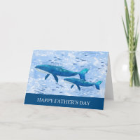 Happy Vatertag Wasserfarbenwale