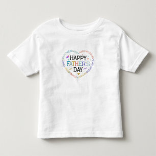 Happy Vatertag Word Cloud Herz Design Kleinkind T-shirt
