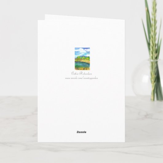 Happy Vatertag Wüste Berg See Karte (Rückseite)