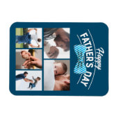 Happy Vathers Day 5 Foto Collage Magnet (Horizontal)